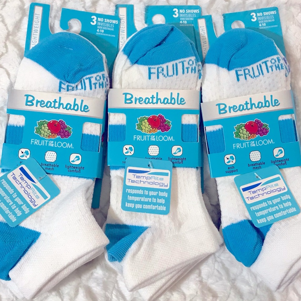 ✅🆕9 Pairs of ladies socks by fruit of the loom